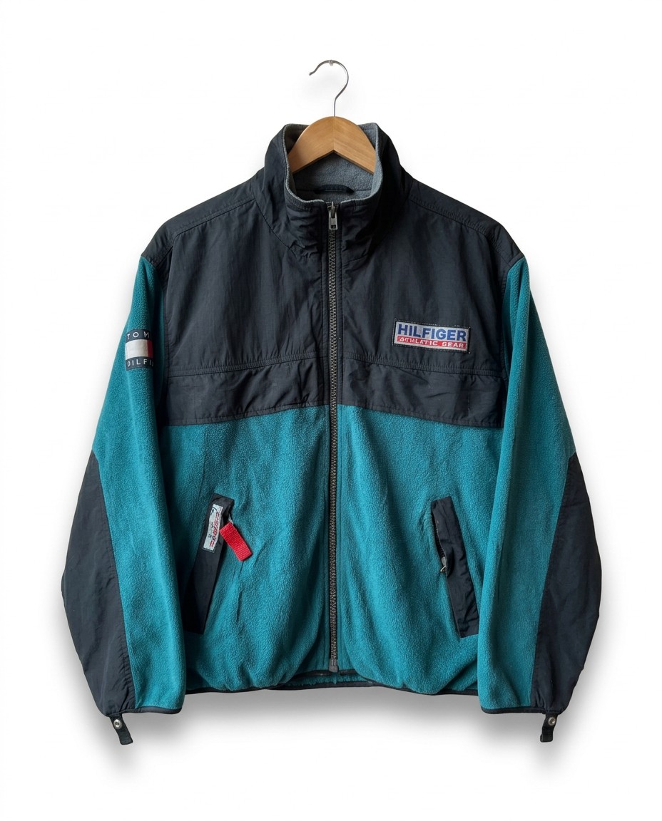 Size M — Vintage Tommy Hilfiger Athletic Gear Fleece Jacket