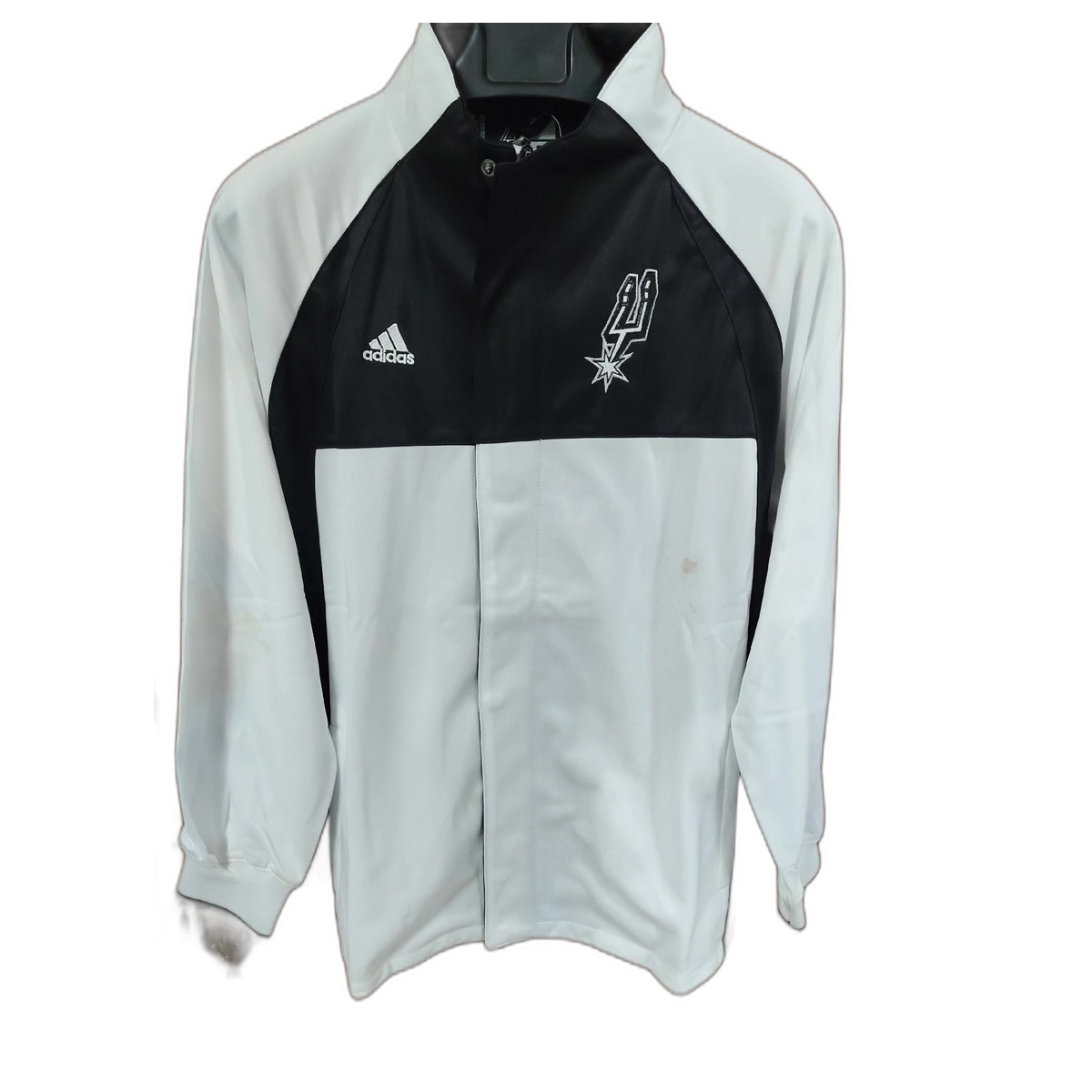 Vintage 2007–09 Adidas San Antonio Spurs NBA Warm Up Jacket Black White