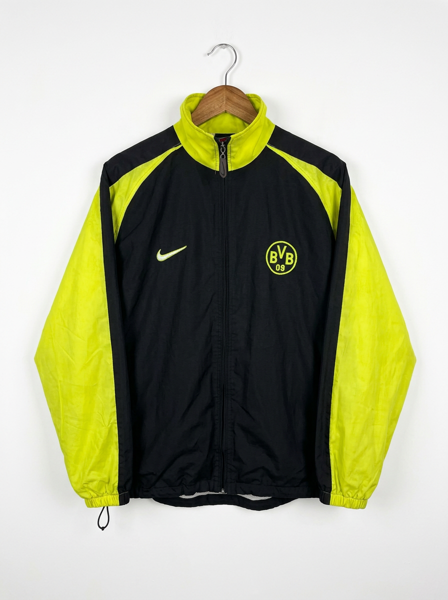 Size XL — Early 2000s Nike Borussia Dortmund BVB 09 Training Jacket Black/Volt