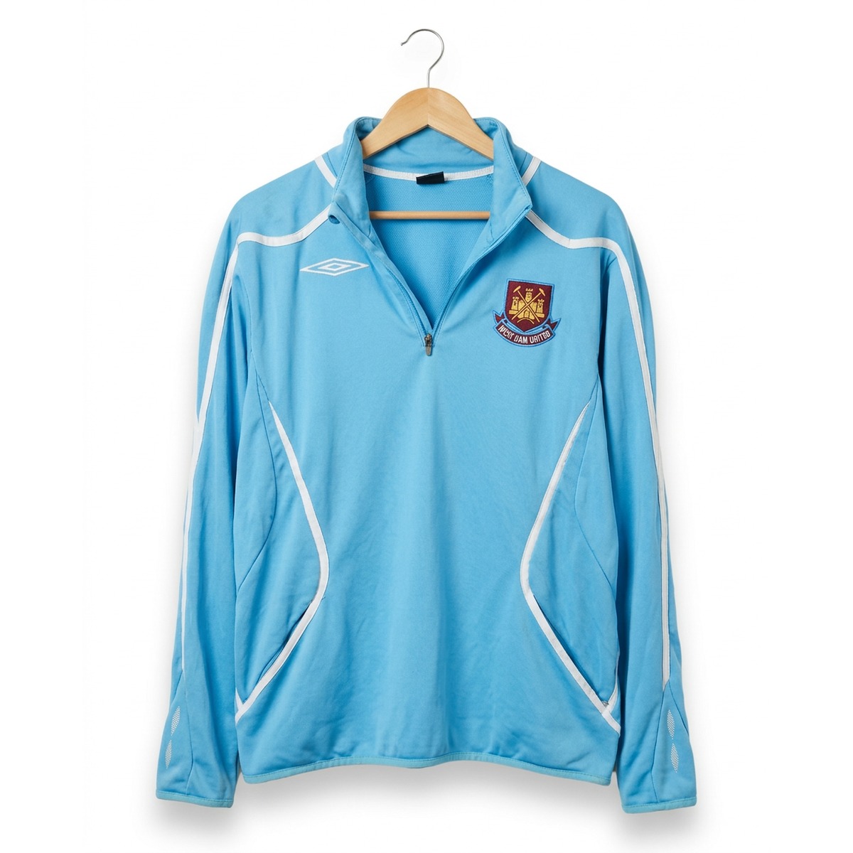 Vintage 2007–09 Umbro West Ham United 1/4 Zip Training Top