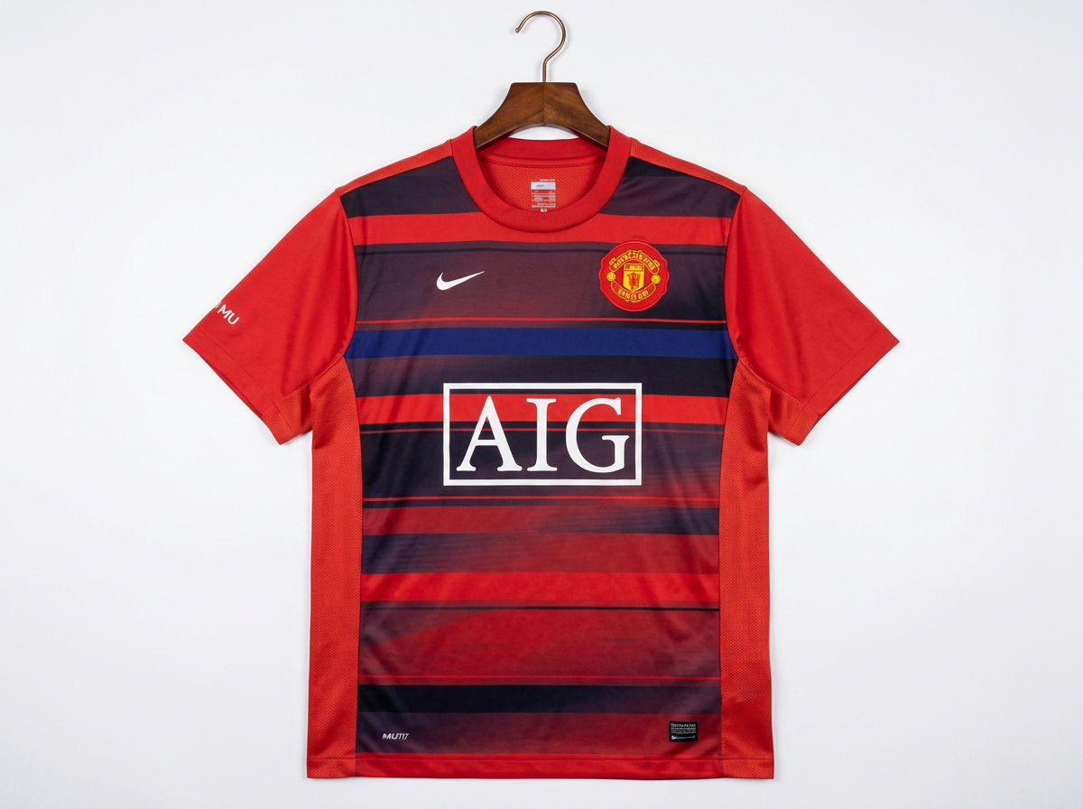 Size M — 2009–10 Nike Manchester United AIG Training Shirt (Red)