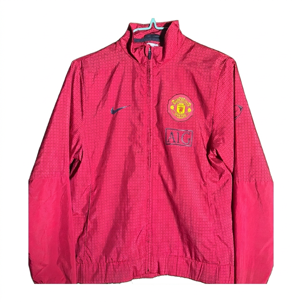 Size M — Vintage Nike Manchester United Player Issue Training Jacket (2009–10) Red