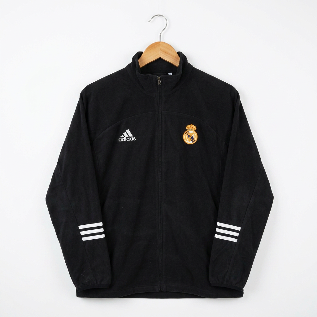 Size L — 2002 Adidas Real Madrid Centenary Track Jacket Black