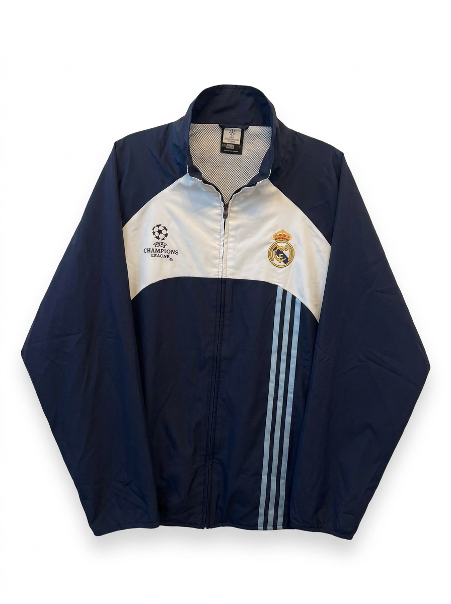Size XL — Adidas Real Madrid UEFA Champions League Jacket Navy / White