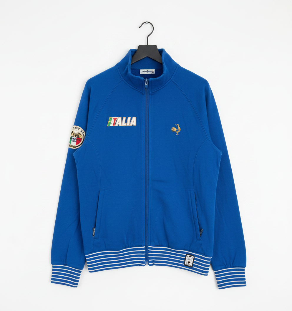 Size XL — Vintage Le Coq Sportif Italia Track Jacket Blue