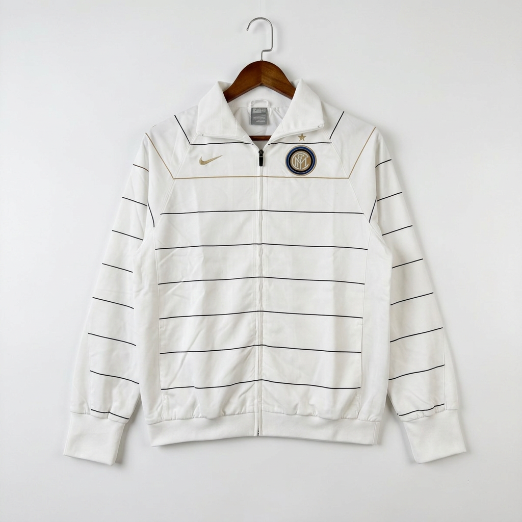 Size M — Late 2000s Nike Inter Milan I96 Anthem Jacket White/Gold