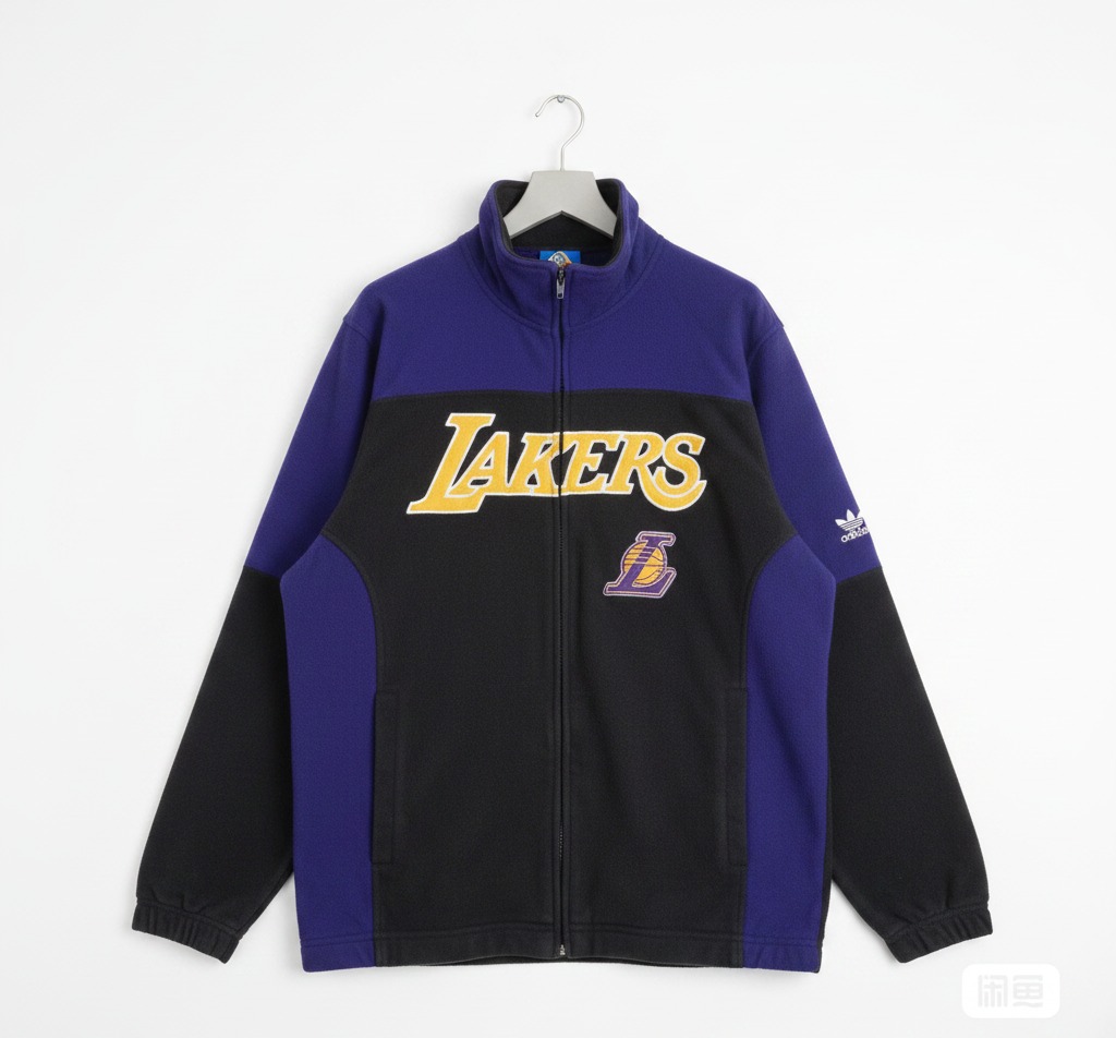 Size M — 2008–2011 Adidas Los Angeles Lakers Full Zip Track Jacket Black/Purple