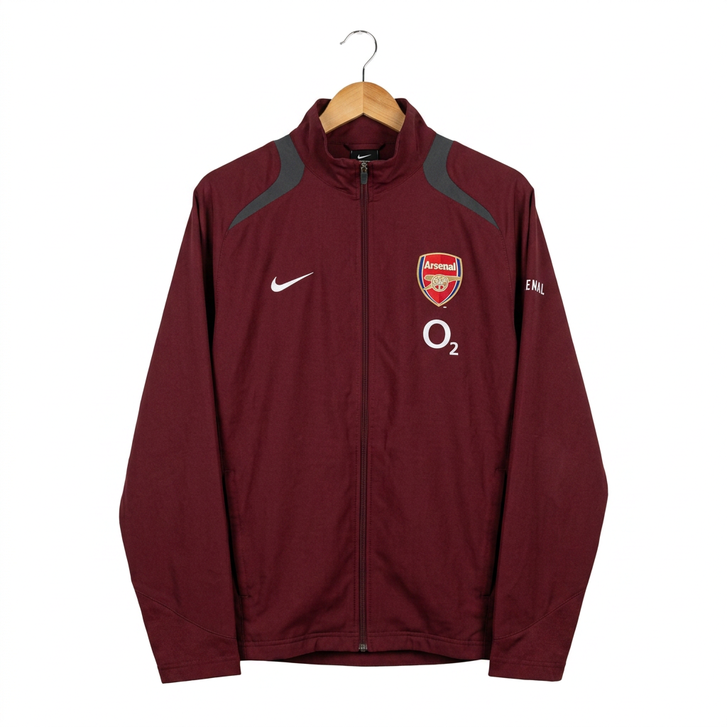 Vintage Nike Arsenal O2 Training Jacket Burgundy Red – 2005/06