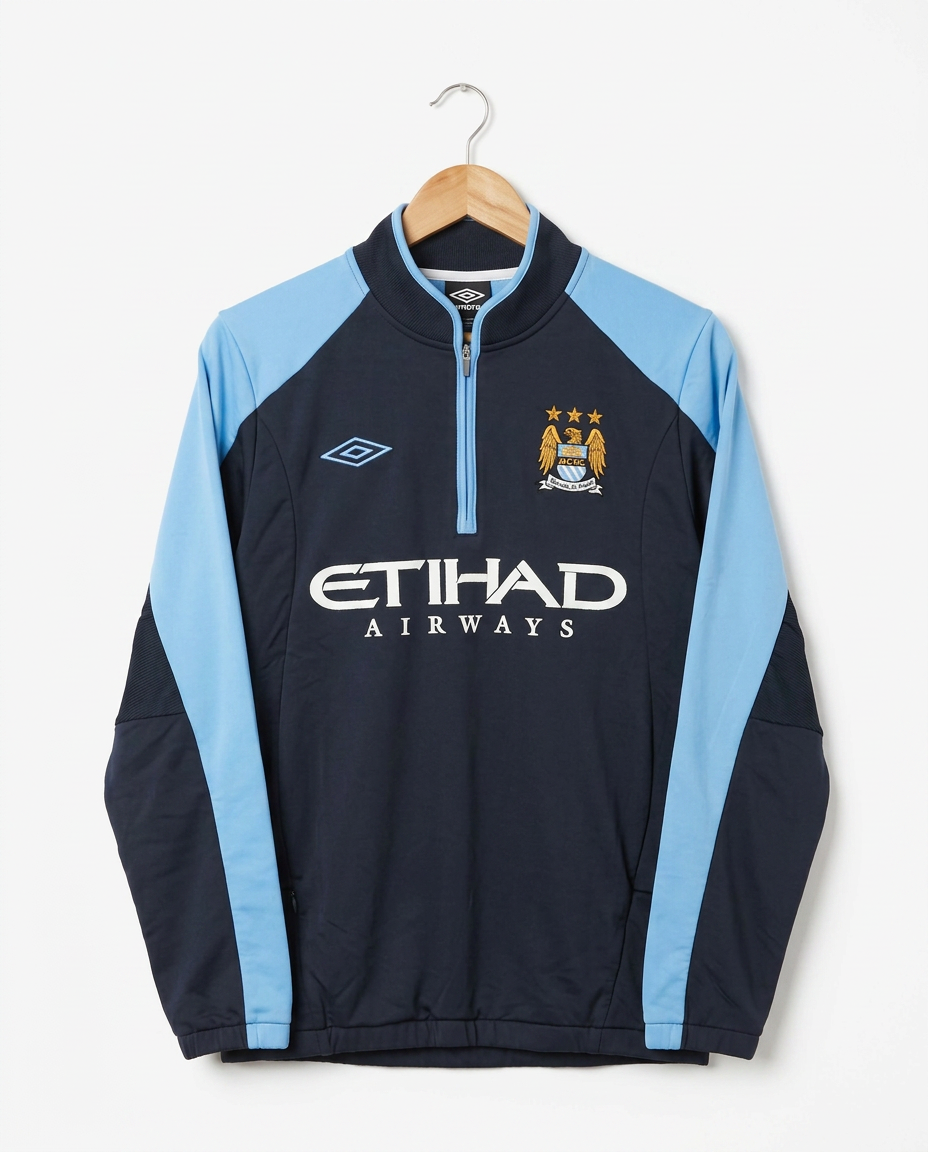 Size L — 2012–13 Umbro Manchester City Etihad 1/4 Zip Training Top Jacket