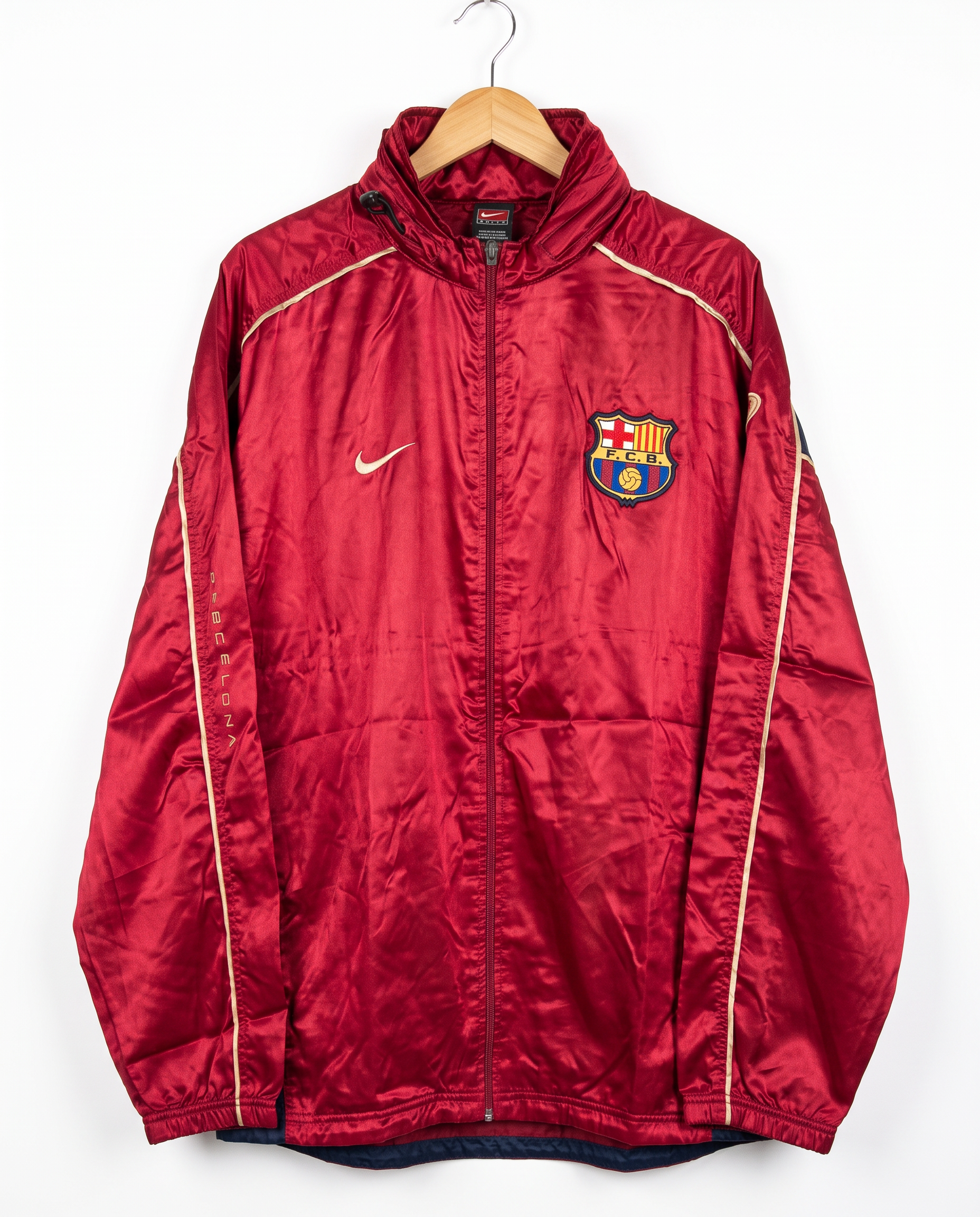 Size L — 1999–2001 Nike FC Barcelona Player Issue Rain Jacket Red