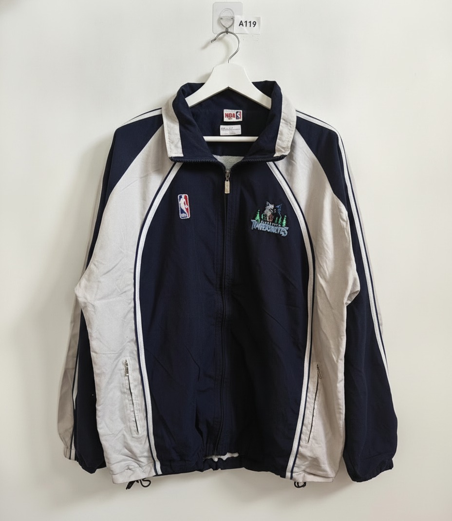 Size 2XL — Vintage Minnesota Timberwolves NBA Full Zip Jacket Y2K