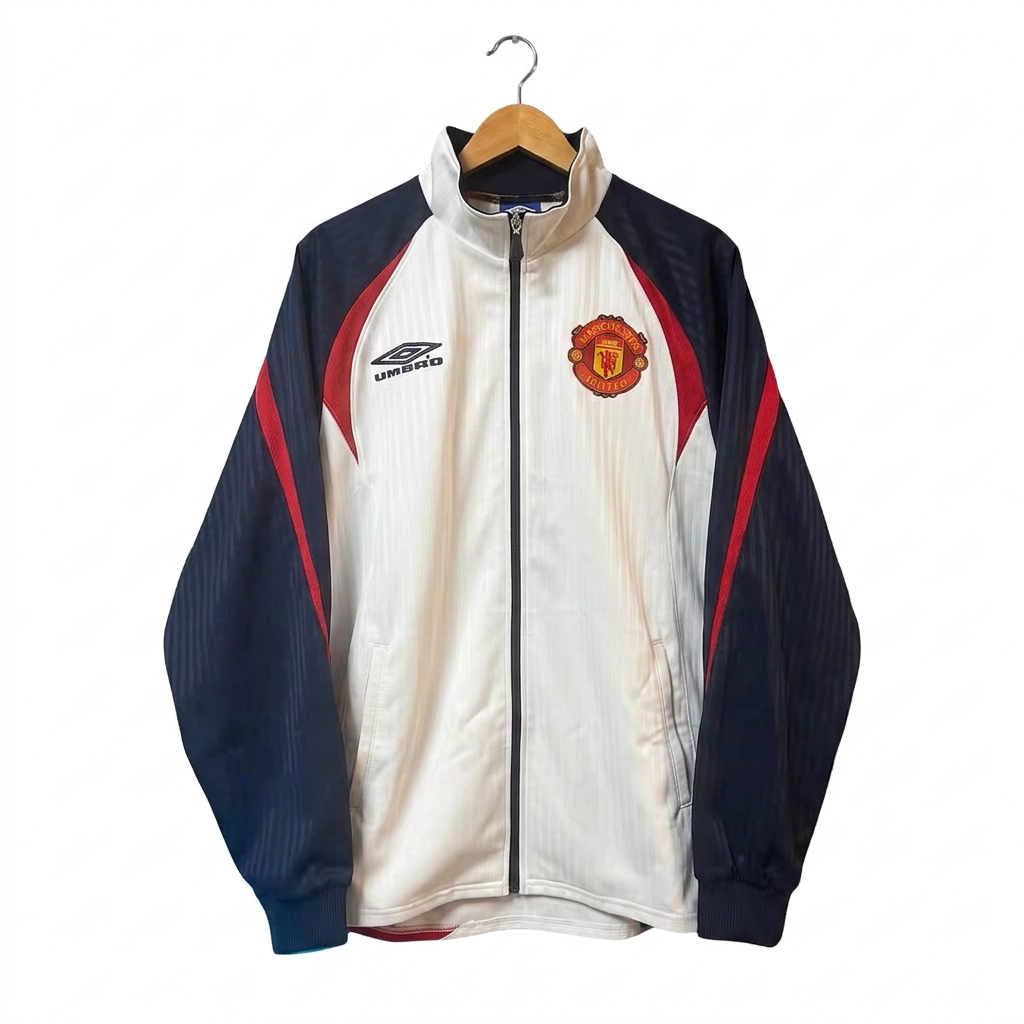 Size L — Vintage 2000–2002 Umbro Manchester United Aqua Dry Track Jacket