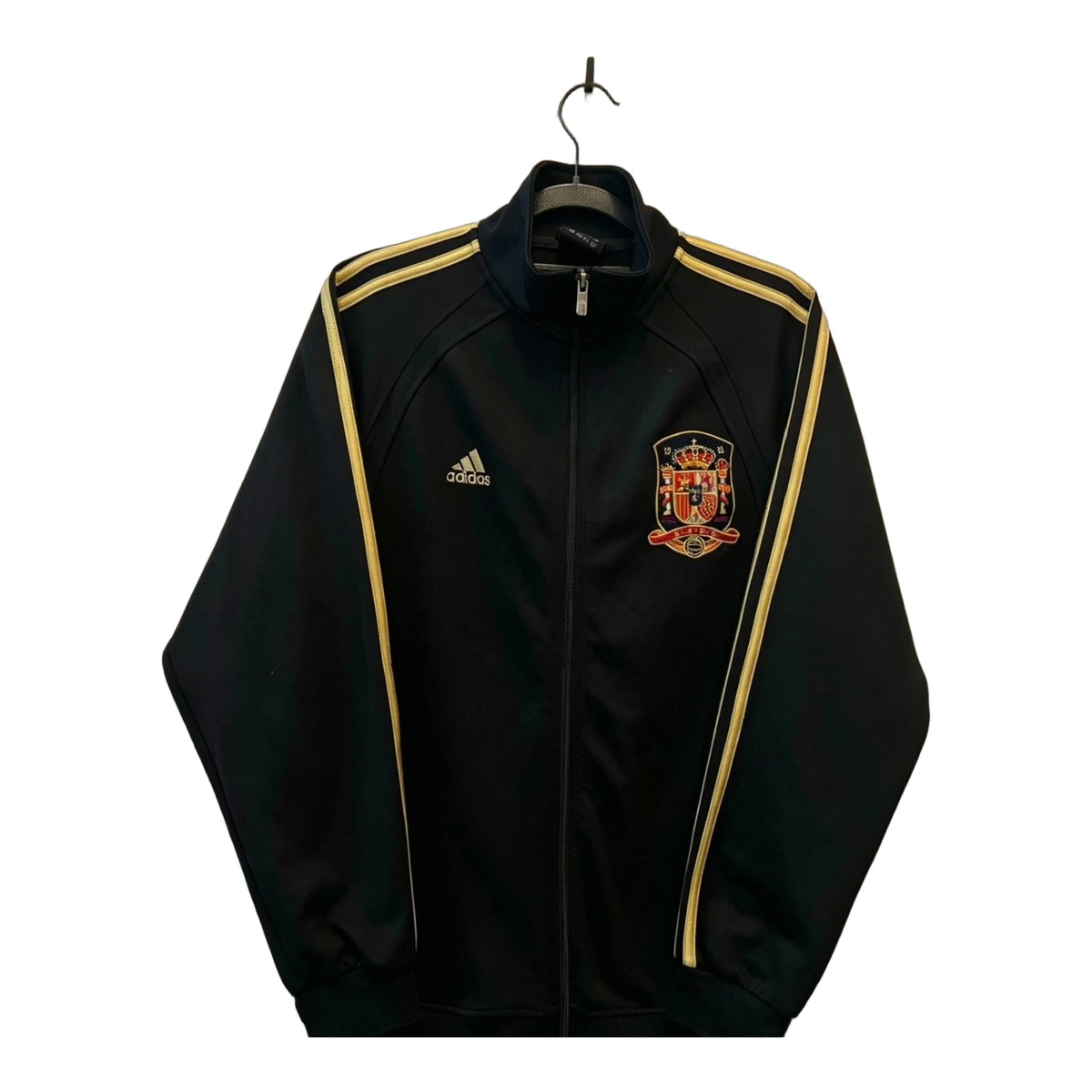 Size M — Vintage Adidas Spain National Team Track Jacket (2008–2010) Black/Gold