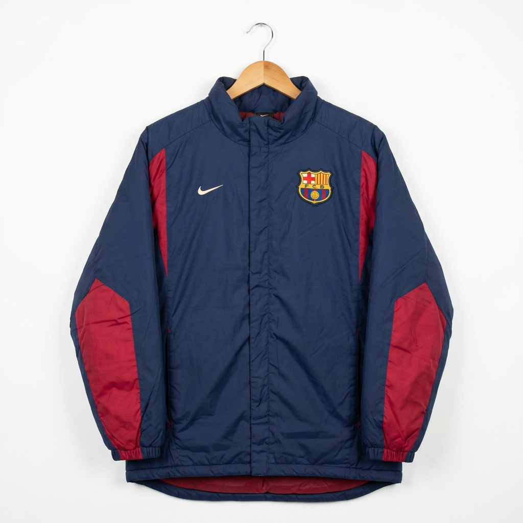 Size M — 2002–03 Nike FC Barcelona Padded Bench Jacket (BNWT)