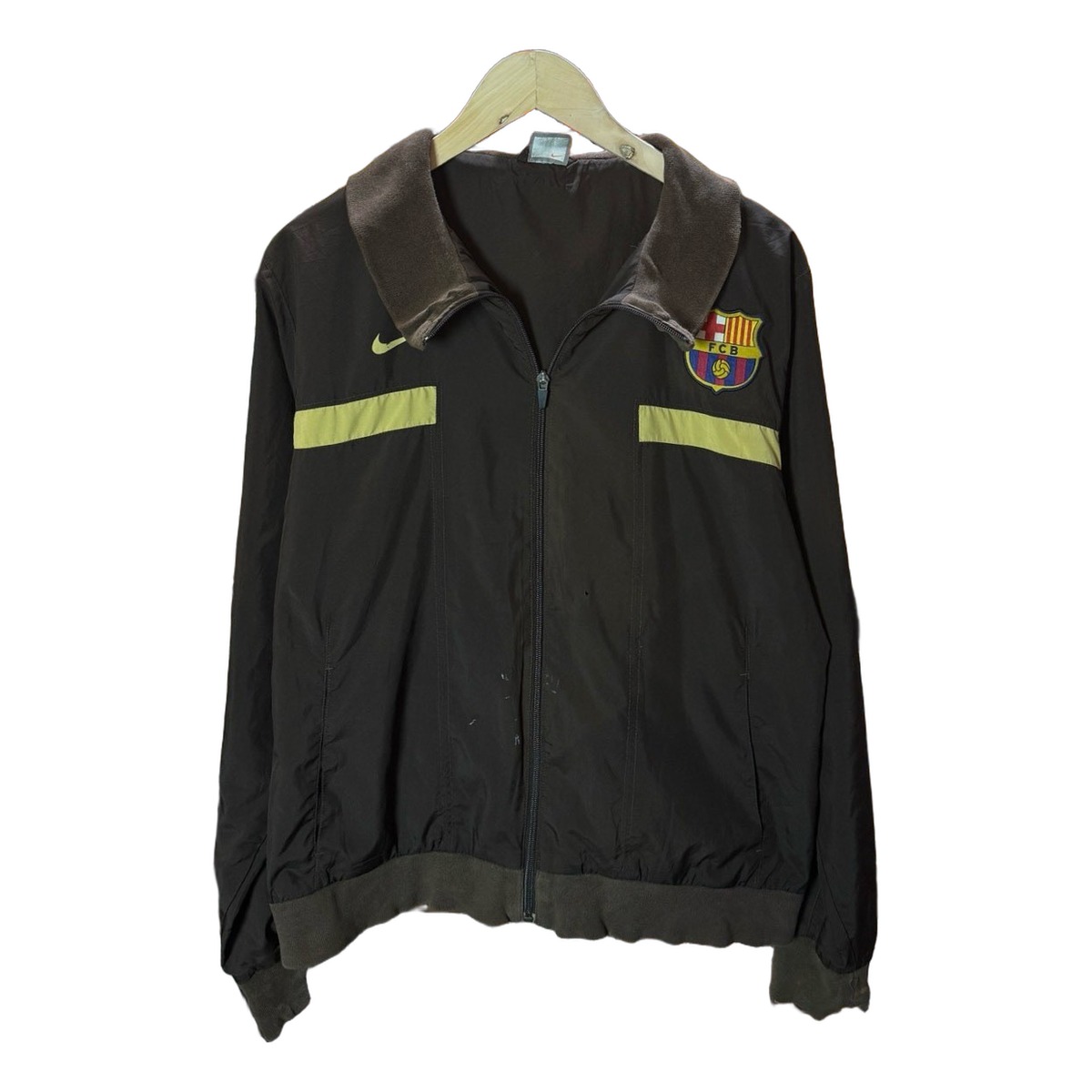 Size M — 2008–09 Nike FC Barcelona Track Jacket Black/Gold