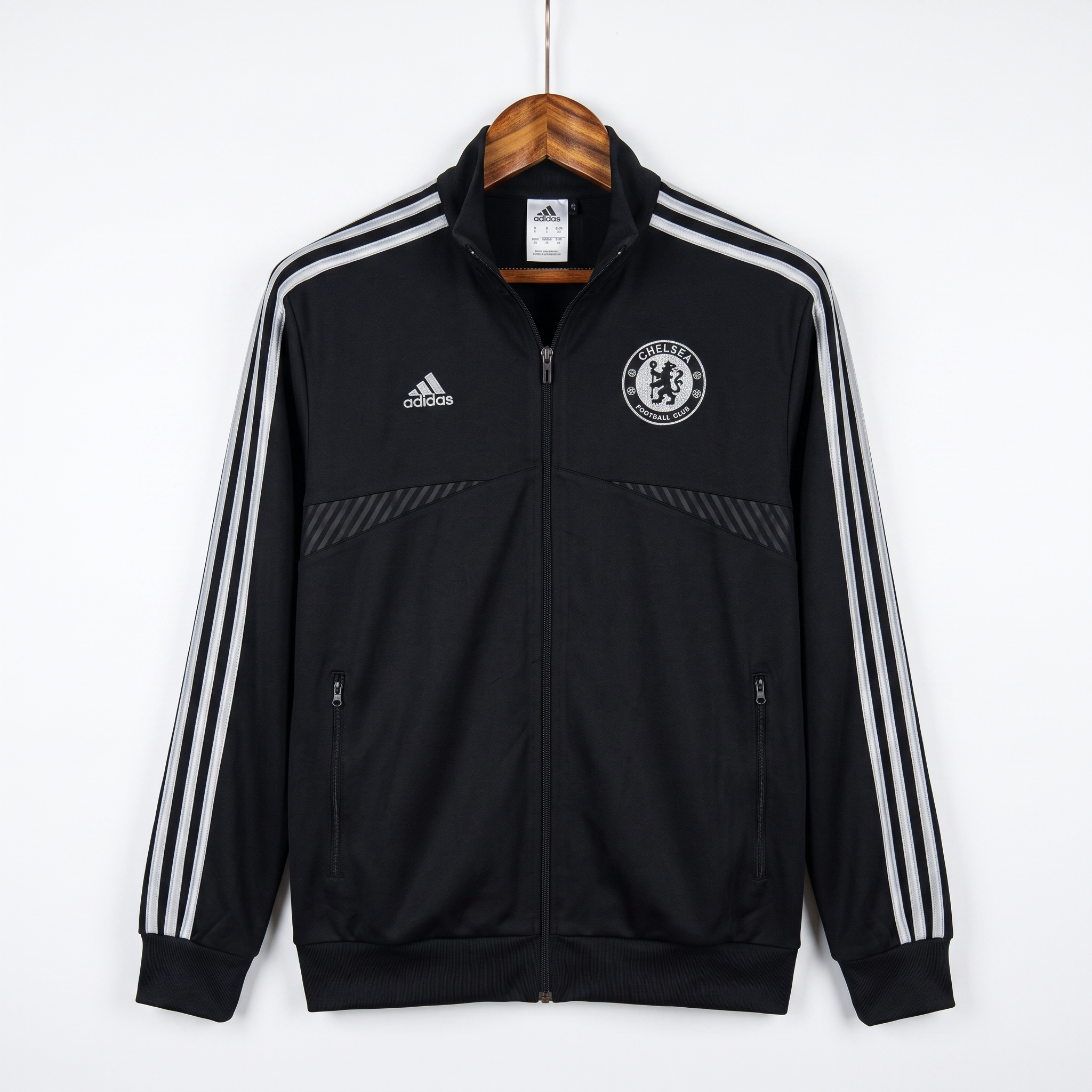Size M — Adidas Chelsea FC Track Jacket Black / Silver