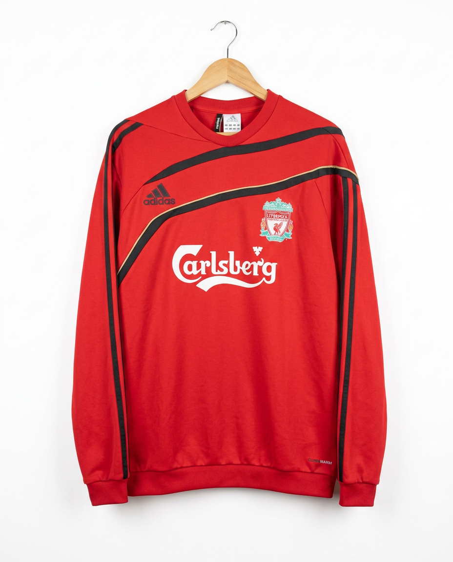 Size D7 (L) — 2011–12 Adidas Liverpool FC Climawarm Training Sweatshirt (Red)