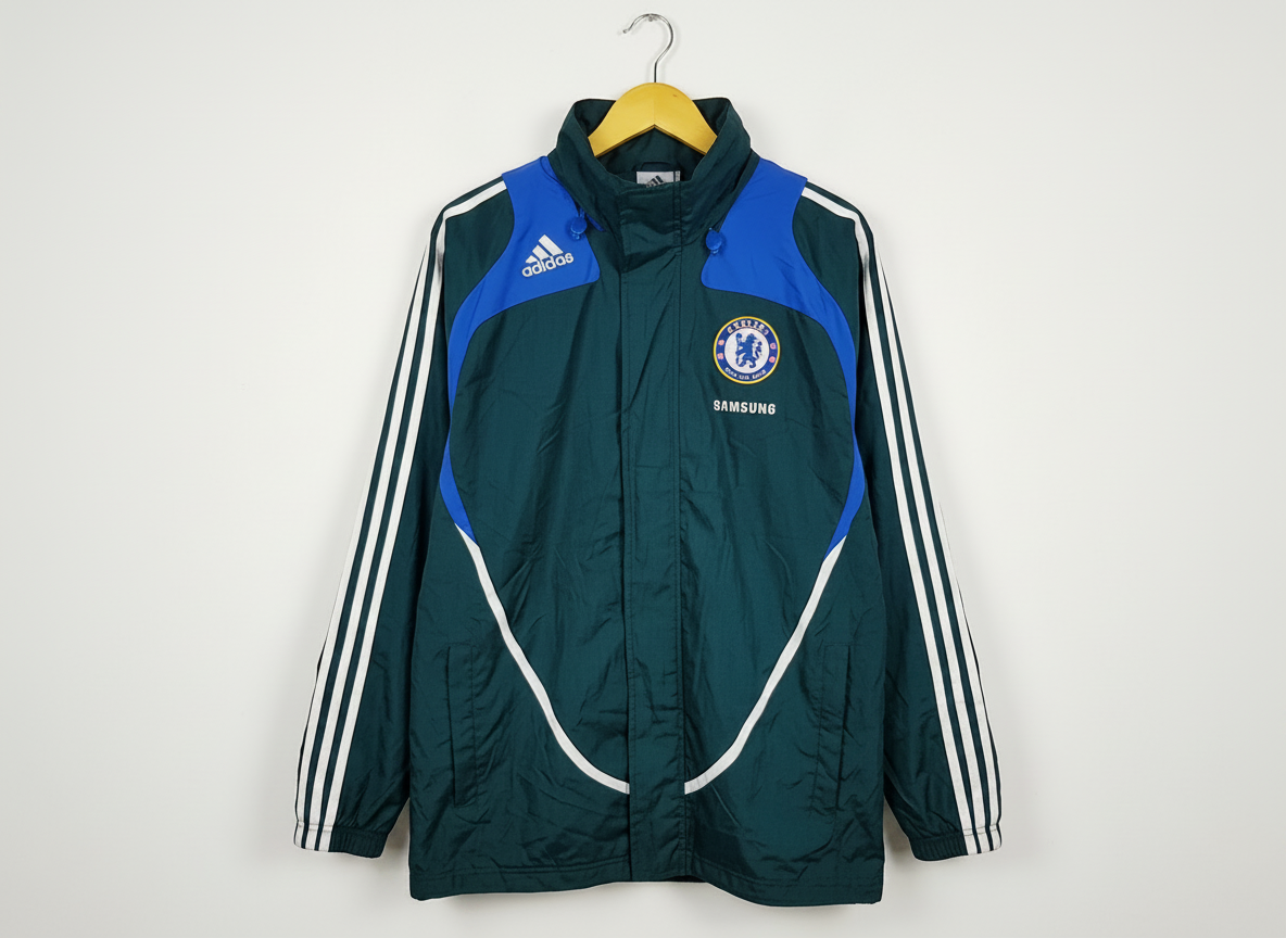 Vintage Chelsea FC Adidas Windbreaker Jacket 2008/09 (Size L)