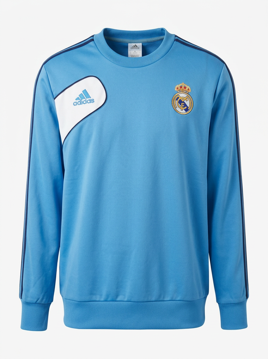 Size L — Adidas Real Madrid Vintage Training Sweatshirt Blue