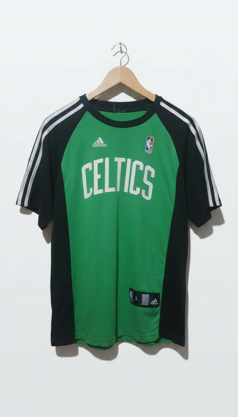 Size L — Adidas Boston Celtics NBA Team Issue Shooting Shirt