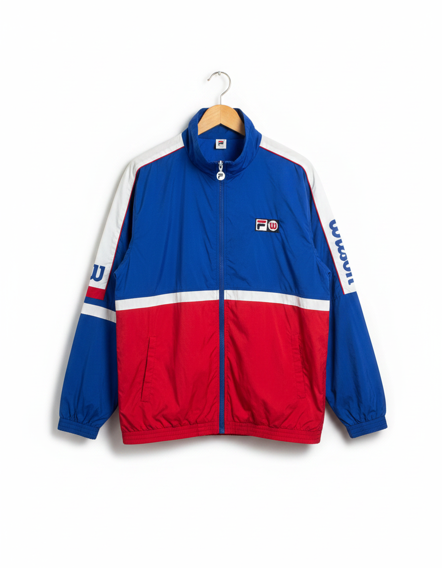Size XL — Vintage Fila x Wilson Colourblock Track Jacket