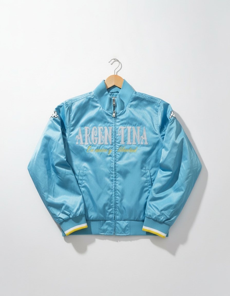 Size XL — Vintage Kappa Argentina Satin Track Jacket Y2K