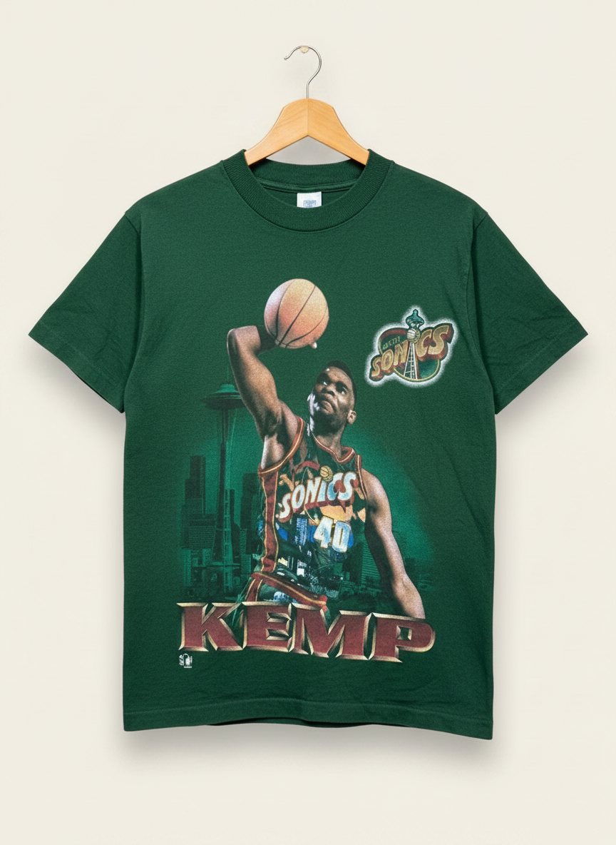 Size M — Vintage Shawn Kemp Seattle SuperSonics Salem Tee