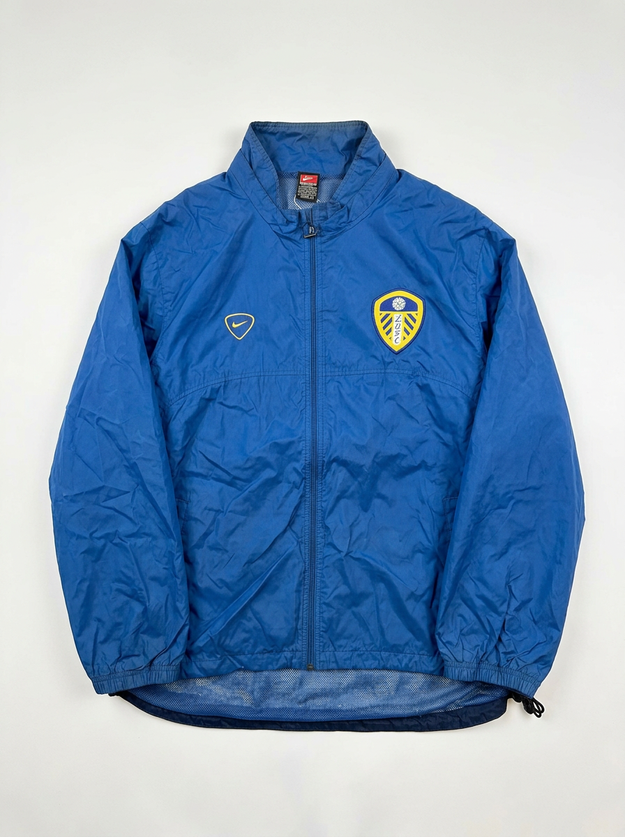Size L — Nike Leeds United Vintage Windbreaker Jacket Blue Full Zip 2000s