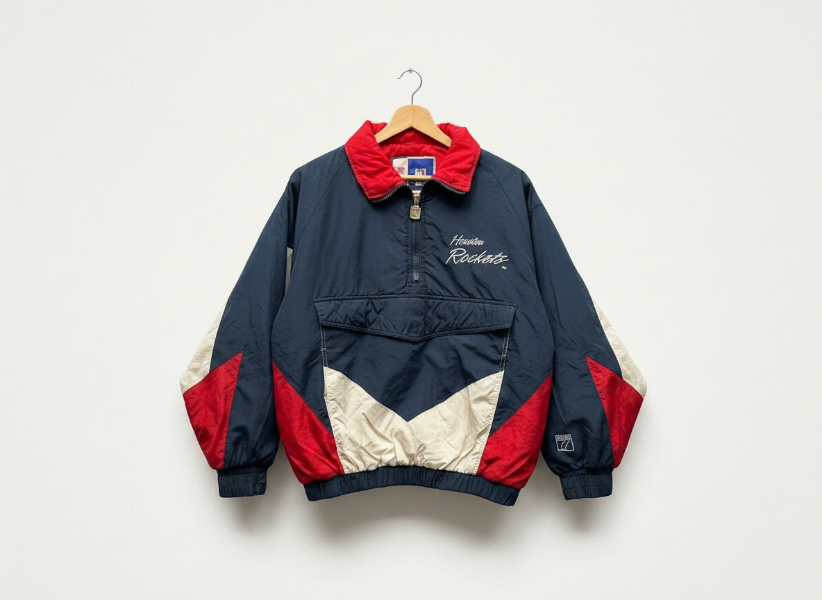 Size L — Vintage Houston Rockets Logo 7 Pullover Jacket