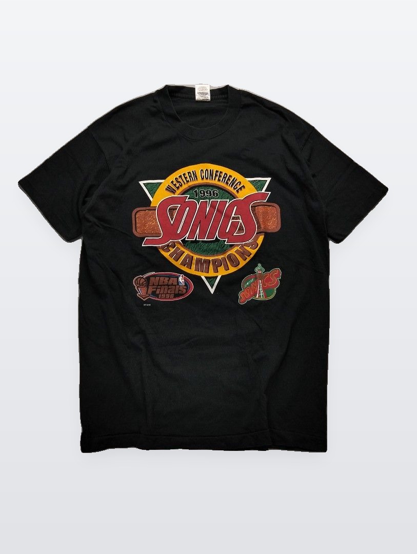 Vintage 1996 Seattle SuperSonics Western Conference Champions NBA T-Shirt