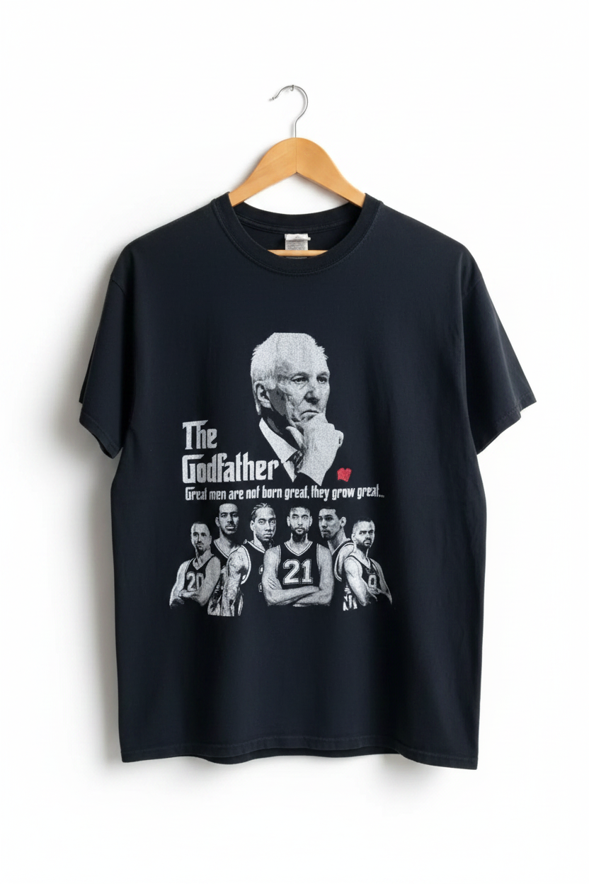 Size M — Vintage San Antonio Spurs “The Godfather” T-Shirt