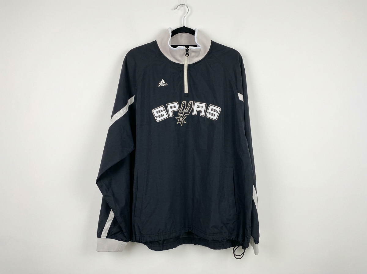 Adidas San Antonio Spurs 1/4 Zip Windbreaker Jacket (2008–2011) (Size L)