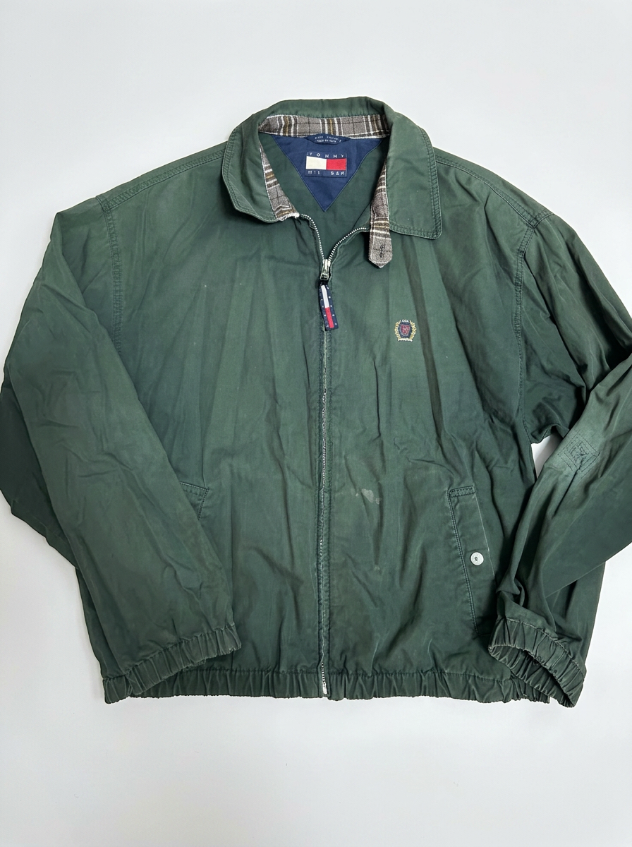 Size XL — Vintage 90s Tommy Hilfiger Harrington Jacket (Green)