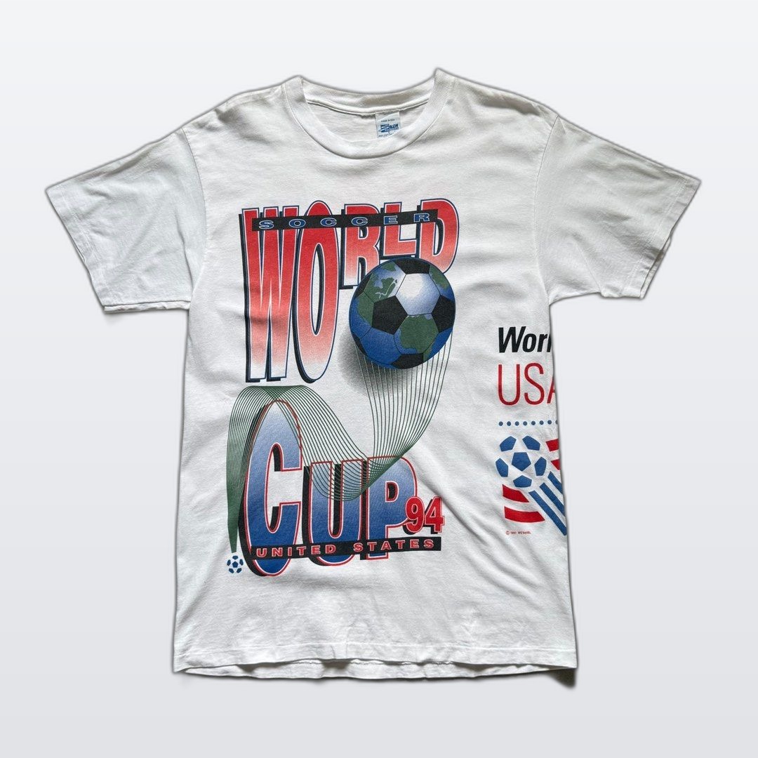 Size L — Vintage 1994 FIFA World Cup USA All-Over Print T-Shirt – Made in USA