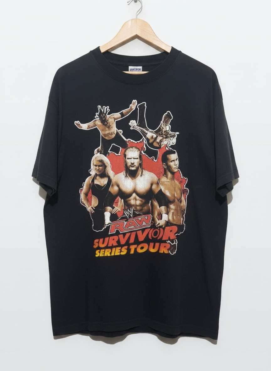 Vintage WWE RAW Survivor Series Tour 2007 Australia T-Shirt